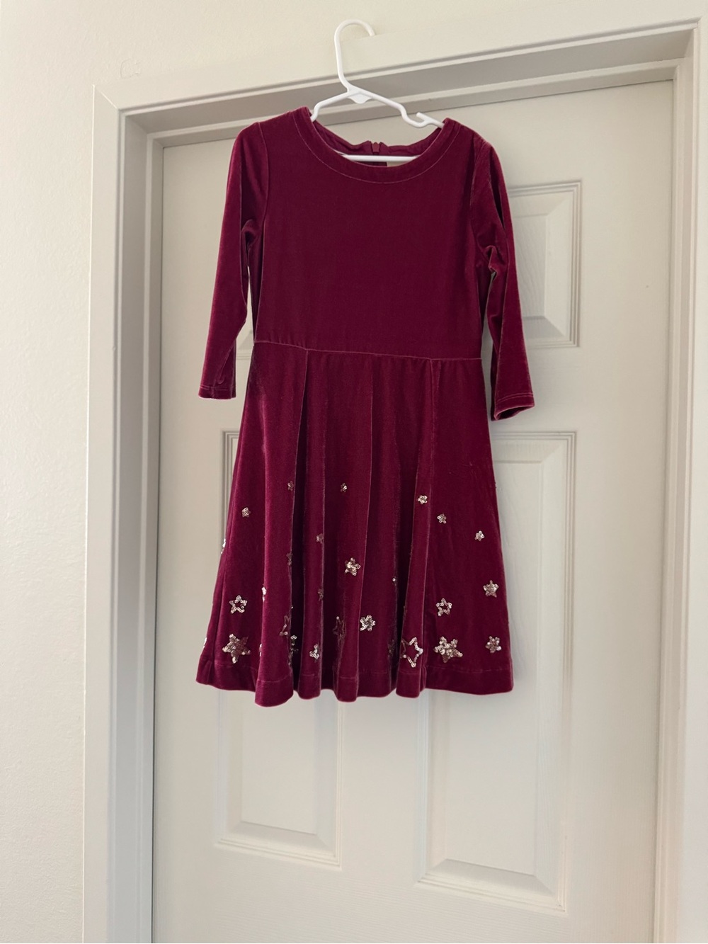 Mini Boden Velvet Burgundy Dress